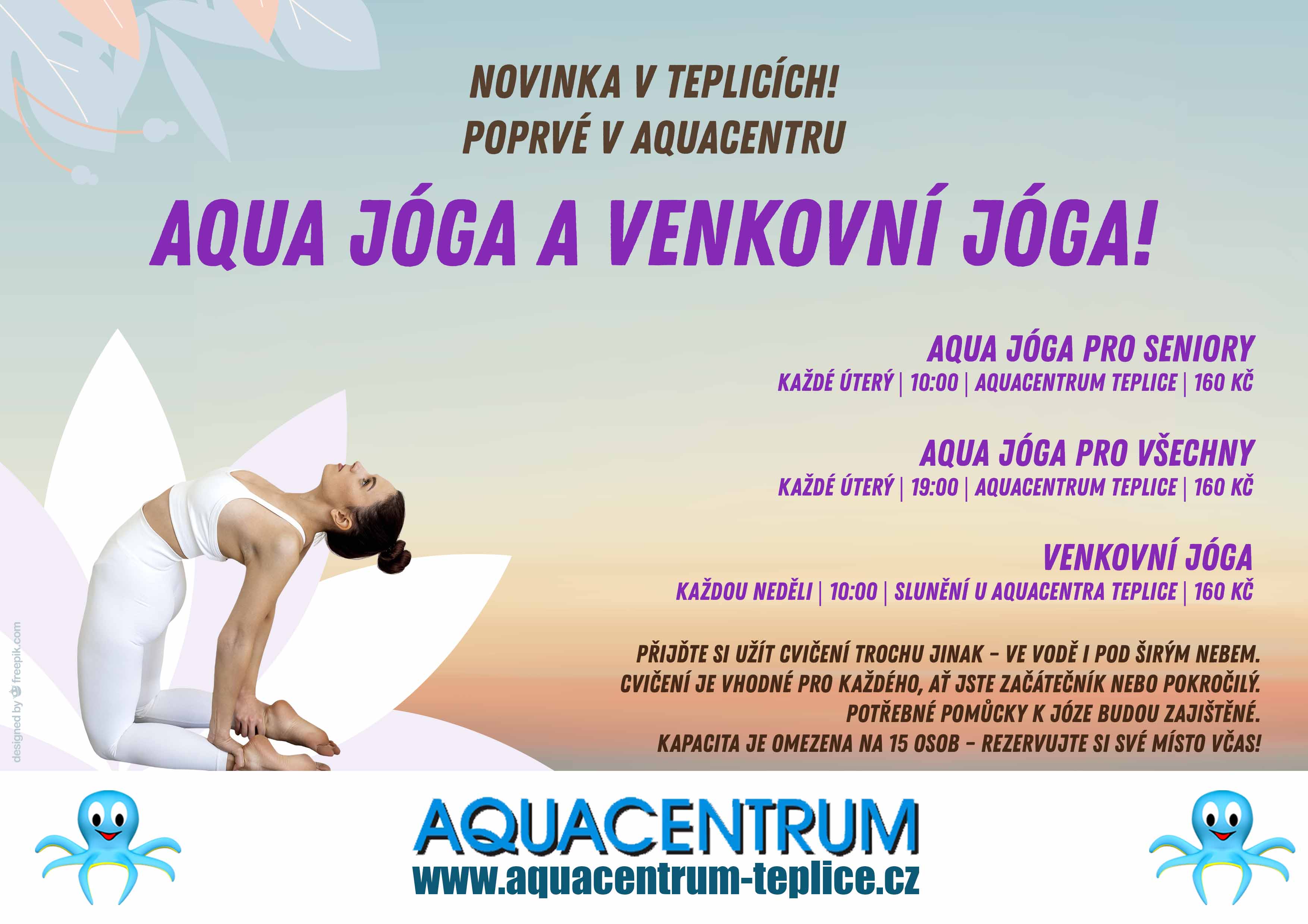 Aqua jóga a venkovní jóga