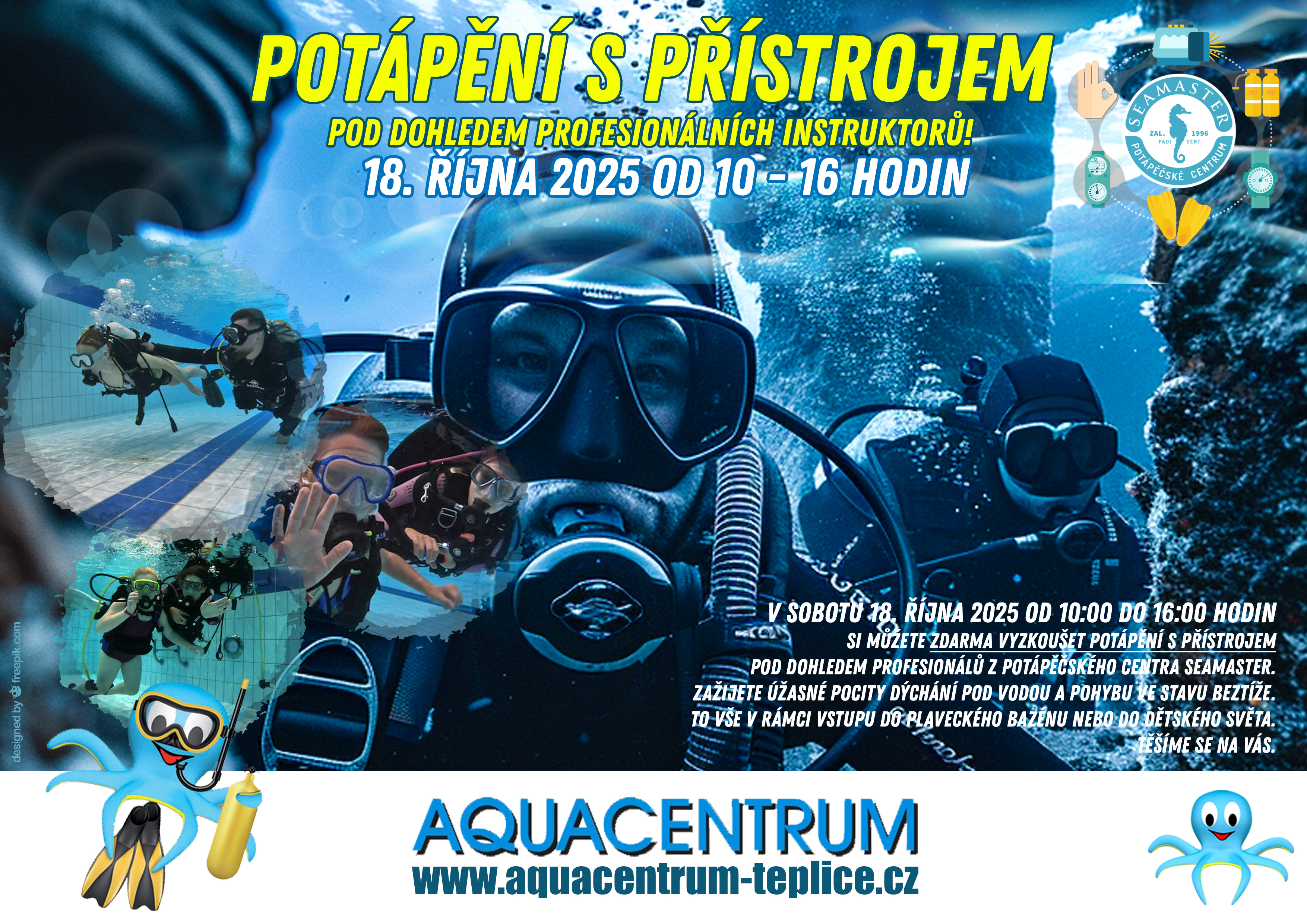 Potápění s profesionály v AQUACENTRU